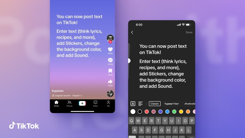 TikTok is adding support for text posts