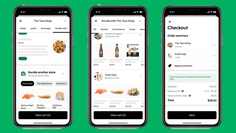 Uber Eats now lets you order from two nearby stores at the same time