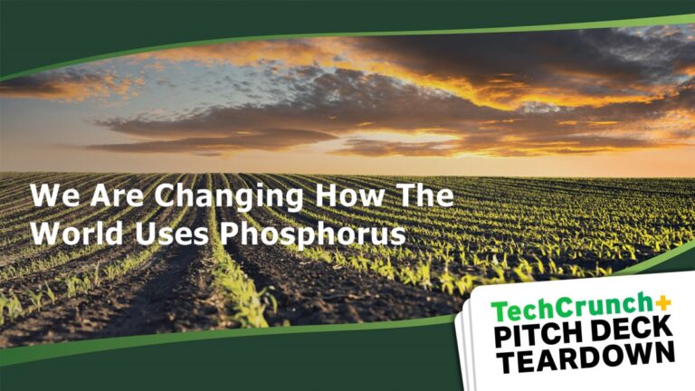 Sample Series A extension pitch deck: Phospholutions' $10.15M deck | TechCrunch