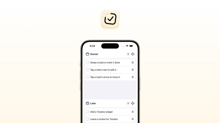 Twodos is a simple to-do app that doesn't remind you of your tasks