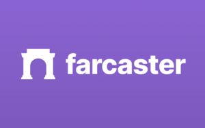 Farcaster logo on purple background