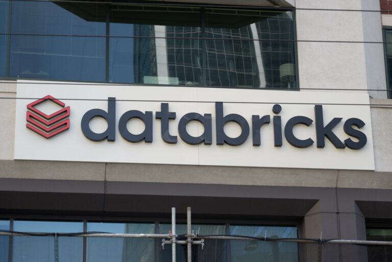 Databricks logo on building